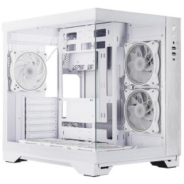 CHIEFTEC Visio / ATX / dvoukomorová / 6x120mm ARGB fan / 2xUSB 3.0 / USB-C / tvrz.sklo / bílá