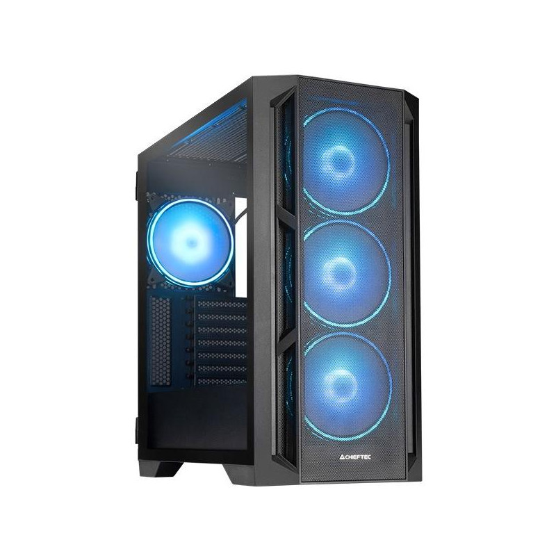 CHIEFTEC Apex LUMO / E-ATX / 4x140mm ARGB fan / 2xUSB 3.0 / USB-C / mesh panel / tvrz.sklo / černá