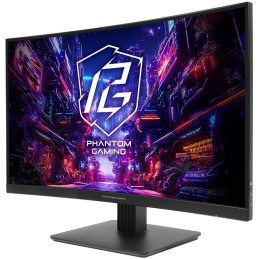POŠKOZENÝ OBAL - Phantom Gaming by Asrock monitor zakřivený PG27QRT1B 27"/VA/2560x1440/180Hz/300cd/m2/1ms/HDMI/DP/speaker