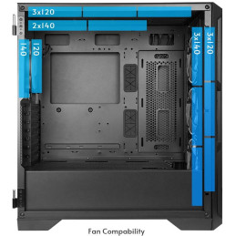 CHIEFTEC Apex Air / E-ATX / 3x140mm PWM fan / 2xUSB 3.0 / USB-C / mesh panel / tvrz.sklo / černá
