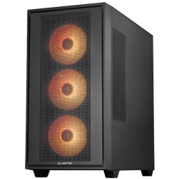 CHIEFTEC Hunter 3  / ATX / 4x120mm ARGB fan / 2xUSB 3.0 / USB-C / tvrz.sklo / černá
