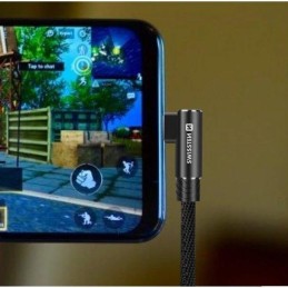 Swissten textilní datový kabel arcade usb / lightning 1,2 m černý