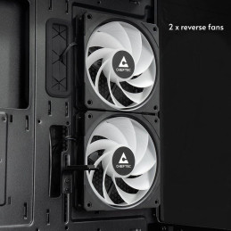 CHIEFTEC Vista / ATX / 3x120mm ARGB fan / USB 2.0 / USB 3.0 / USB-C / prosklená / černá