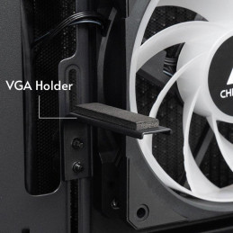 CHIEFTEC Vista / ATX / 3x120mm ARGB fan / USB 2.0 / USB 3.0 / USB-C / prosklená / černá