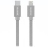 Kabel danych Swissten tekstylny usb-c / lightning 2,0 m srebrny