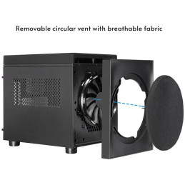 CHIEFTEC The Cube CI-03B-OP / M-ATX / 200mm fan / 2xUSB 3.0 / bez zdroje / HiFi design / černá