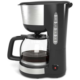 NEDIS Butler kávovar/ na deset šálků/ objem 1,25 l/ automatické vypnutí/ nerezová ocel/ černý