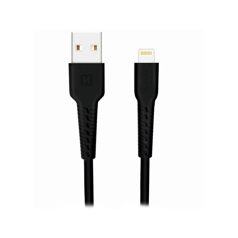 Swissten datový kabelusb/lightning černý 1,2m  (eco balení)