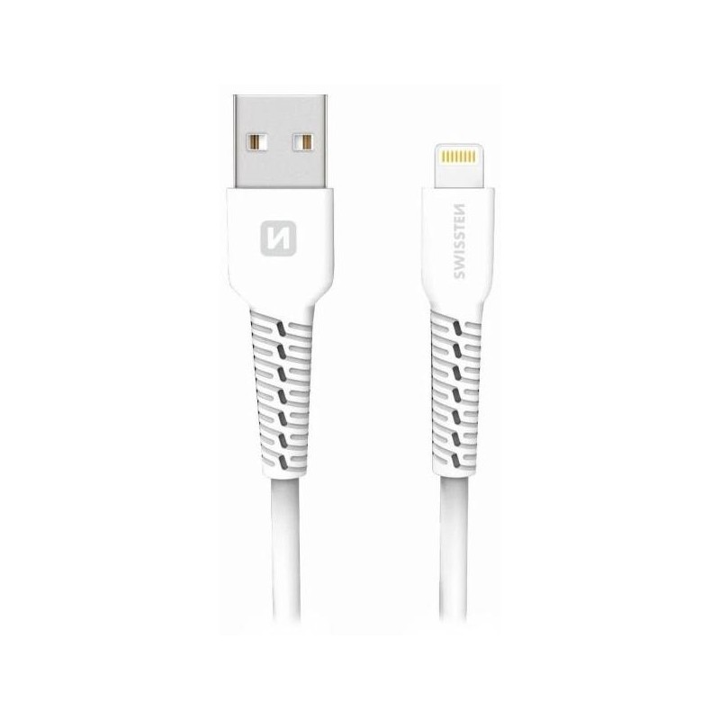 Swissten datový kabelusb/lightning bílý 1,2m  (eco balení)