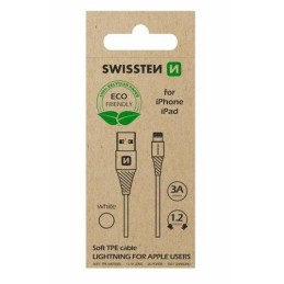Swissten datový kabelusb/lightning bílý 1,2m  (eco balení)