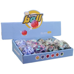 Míček elastický, 12 ks v display boxu, 8 cm