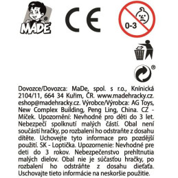 Míček elastický, 12 ks v display boxu, 8 cm