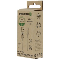 Swissten datový kabelusb/usb-c  bílý 1,2m  (eco balení)