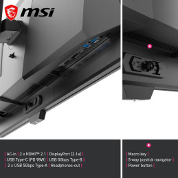 MSI Gaming MPG 322UR QD-OLED X24/ 31,5"/ 3840x2160 / OLED/ 0,03ms/ 240Hz/ 300cd/m2/ 1500000:1/ HDMI/ DP/ VESA/ USB/černý