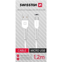 Swissten datový kabelusb/micro usb bílý 1,2m  (samoprodavač)