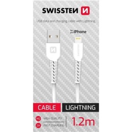 Swissten datový kabelusb/lightning bílý 1,2m  (samoprodavač)
