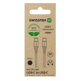 Swissten datový kabelusb-c/usb-c černý 1,2m  (eco balení)