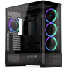 Endorfy skříň Aquarius 8000 Corona / ATX / 4x120mm ARGB fan / USB 3.0 / USB-C / panoramatická / zaoblené sklo / černá