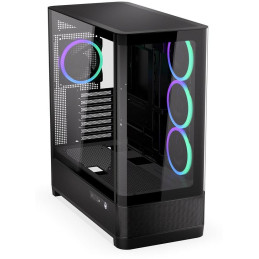 Endorfy skříň Aquarius 8000 Corona / ATX / 4x120mm ARGB fan / USB 3.0 / USB-C / panoramatická / zaoblené sklo / černá