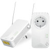 Zestaw 2 adapterów Powerline STRONG WF 600 DUO EU/ Powerline 600 Mbit/s/ Wi-Fi 300 Mbit/s/ 2x LAN/ biały