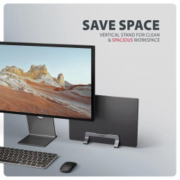 AXAGON vertikální stojan pro notebooky a tablety 10" - 17,3" / STND-VG /  Nastavitelný rozestup / šedý