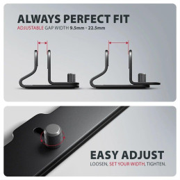 AXAGON vertikální stojan pro notebooky a tablety 10" - 17,3" / STND-VB /  Nastavitelný rozestup / černý