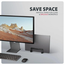 AXAGON vertikální stojan pro notebooky a tablety 10" - 17,3" / STND-VB /  Nastavitelný rozestup / černý