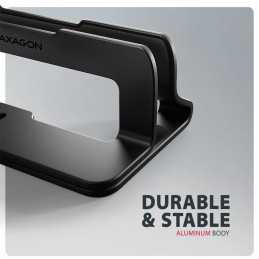 AXAGON vertikální stojan pro notebooky a tablety 10" - 17,3" / STND-VB /  Nastavitelný rozestup / černý