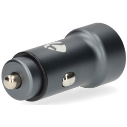 NEDIS nabíječka do auta/ 48 W/ dva výstupy/ 12 - 24 V DC/ 3.0 A/ USB-A/ USB-C/ automatická volba napětí/ šedá