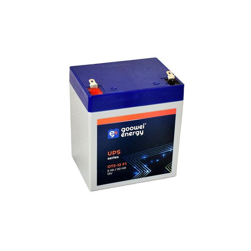 GOOWEI ENERGY Pb záložní akumulátor VRLA AGM 12V/5 Ah (OT5-12 F1), Faston 4,7 mm