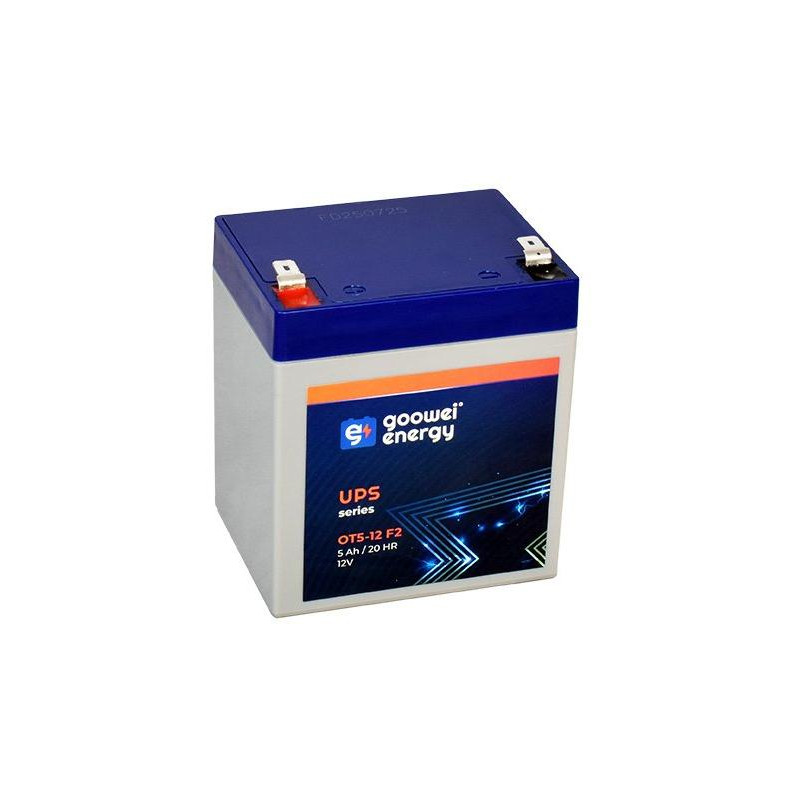 GOOWEI ENERGY Pb záložní akumulátor VRLA AGM 12V/5 Ah (OT5-12 F2), Faston 6,3 mm