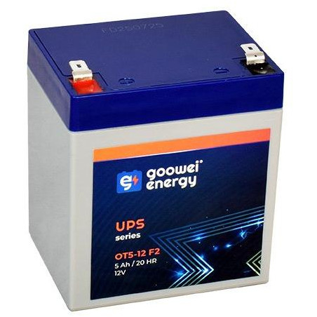 GOOWEI ENERGY Pb záložní akumulátor VRLA AGM 12V/5 Ah (OT5-12 F2), Faston 6,3 mm