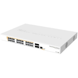 ROZBALENÉ - POUŽITÉ - ROZBALENÉ - POŠKOZENÝ OBAL - MikroTik Cloud Router Switch CRS328-24P-4S+RM, 800MHz CPU, 512MB, 24xG...