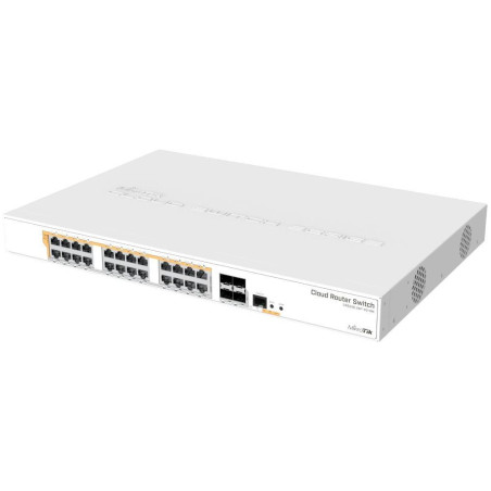 ROZBALENÉ - POUŽITÉ - ROZBALENÉ - POŠKOZENÝ OBAL - MikroTik Cloud Router Switch CRS328-24P-4S+RM, 800MHz CPU, 512MB, 24xG...