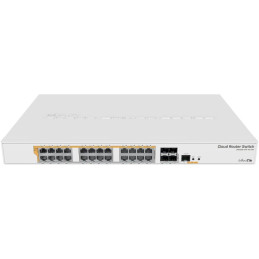 ROZBALENÉ - POUŽITÉ - ROZBALENÉ - POŠKOZENÝ OBAL - MikroTik Cloud Router Switch CRS328-24P-4S+RM, 800MHz CPU, 512MB, 24xG...