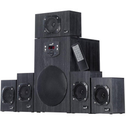 POŠKOZENÝ OBAL - GENIUS repro SW-HF 5.1 4500 Ver. II/ 5.1/ 125W/ Dřevěné/ Dálkové ovládání