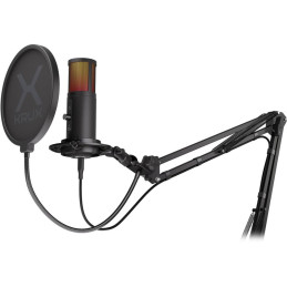 Krux mikrofon Edis 3000 / nastavitelné rameno / 2 typy filtrů / 3,5mm jack / USB-C / ARGB / černý