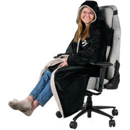 AROZZI Chair Blanket Black/ univerzální hřejivá deka pro herní a kancelářské židle/ černá
