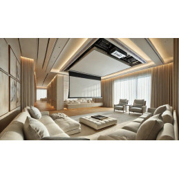 POŠKOZENÝ OBAL - ELITE SCREENS plátno elektrické motorové stropní 120" (304,8cm)/ 16:9/ 149,4×265,7cm/ gain 1.1/ 8" drop