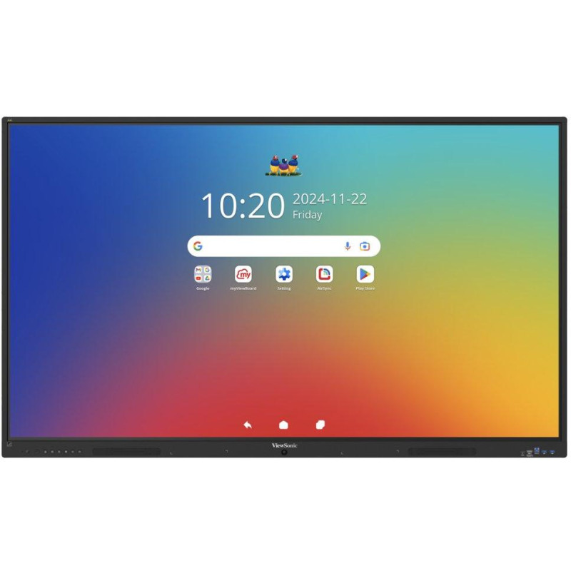 ViewSonic IFP 65"4K, Android 16 EDLA, 64 dotykov.bodů IR, 8G/128GB, HDMI,VGA,DP,,USB-A/B/C,RJ45,PIR sensor,2x20W speaker