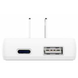 POŠKOZENÝ OBAL - Swissten cestovní adaptér GaN USB-C + USB-A 65w výměnné vidlice (US, EU, UK) bílý