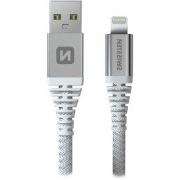 Swissten datový kabel kevlar usb / lightning 1,5 m bílý