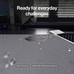 Endorfy podložka pod myš Pure Alt Gray L / 450x400 / voděodolná / obšitá / gumová spodní vrstva / šedá