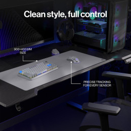 Endorfy podložka pod myš Pure Alt Gray XL / 900x400 / voděodolná / obšitá / gumová spodní vrstva / šedá