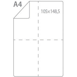 COLORWAY samolepící matný papír 88g/m2/(4 štítky na archu) 105x148mm / A4/ 100 kusů