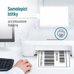 COLORWAY samolepící matný papír 88g/m2/(4 štítky na archu) 105x148mm / A4/ 100 kusů