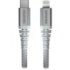 Swissten data cable kevlar usb-c / lightning 1.5 m white