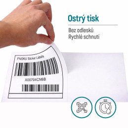 COLORWAY samolepící matný papír 88g/m2/(4 štítky na archu) 105x148mm / A4/ 100 kusů