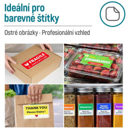 COLORWAY samolepící matný papír 88g/m2/(8 štítků na archu) 105x74.25mm / A4/ 100 kusů