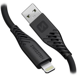 Swissten datový kabel soft silicone usb-a / lightning 0,4 m černý